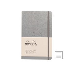 로디아 뷰티크 웹노트 A6 줄지, 실버,