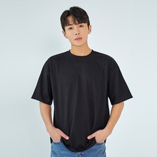 빅사이즈클럽 남녀공용 WAW 20수 오버핏 반팔 티셔츠 리뷰 후기
