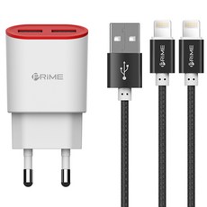 프라임 USB 2포트 고속충전기 프라임 메탈 8핀 고속 USB 케이블 1 리뷰후기