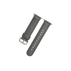 비쉐르 무지 라운드 애플워치 3 레더 밴드 스트랩 38mm, 그레이, 1개
