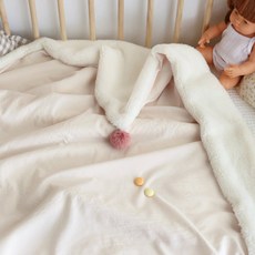 쁘리엘르 폼폼 렌징 모달 코지 밍크퍼 유아 블랭킷