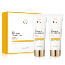 이번주 마지막할인  선크림 _이자녹스 UV 선 프로 365 데일리 커버 선 듀오 선크림 SPF50+ PA+++, 2개, 70ml