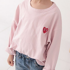 소년마켓 하트자수 랍바티 패밀리 티셔츠