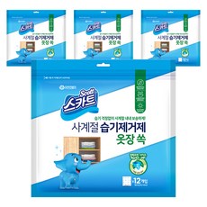 스카트 사계절 습기제거제 옷장 쏙 본품 12p, 360g, 4개