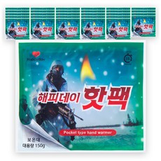 해피데이 포켓형 대용량 핫팩 150g, 30개