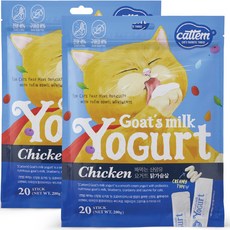 캣템 고양이 짜먹는 산양유 요거트 츄르 간식 20p, 닭가슴살, 280g,