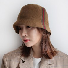 바비수 라인니트 버킷햇