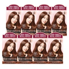 려 우아채 멋내기새치 염색제 120g, 초콜렛브라운6C, 8개입