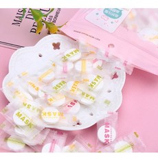 믹스어블 천연목화솜 100%코튼 압축 마스크팩 시트 100개 개별포장 마스크시트, 1box, 100개입