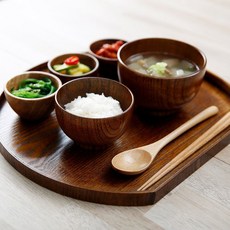내추럴 감성 우드 2인 식기