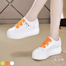 도오빠 여성 가죽 키높이 운동화 스니커즈 플랫폼 8CM 여자운동화 봄 가을 겨울 리뷰후기