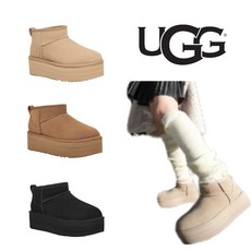 미국 어그 UGG 부츠 클래식 울트라 미니 플랫폼 양털 체스트넛 블랙 머스타드 시드