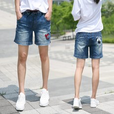 여자반바지 빈티지 루즈핏 4부 스판 밴딩 청반바지 리뷰후기
