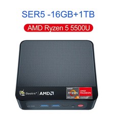 휴대용 게임기 Beelink 미니 PC 게임용 SER5 AMD Ryzen 7 5800H SER6 Pro 6800H 7735HS Win 11 DDR4 NVME SSD 5500U 56, 13.5500U 16G1T - 미국, 1개