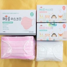 국산 해오름 비말차단용 마스크 어린이 소형 화이트 50매입 리뷰후기