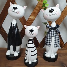 코돌이 감성 인테리어 소품 엔틱 고양이가족 3P 카페개업 집들이선물 리뷰후기