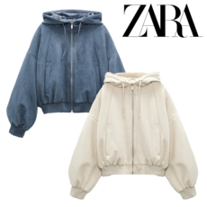 ZARA가을 여성 후드집업 캐주얼재킷 스웨이드자켓 아우터 03046824712