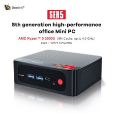 Beelink SER5mAX AMD Ryzen 7 5800H 5700U 5500U 5560U 윈도우 11 미니 PC DDR4 16GB 500GB SSD WIFI6 BT5.0 데스크, EU, AMD Ryzen 5 5500U