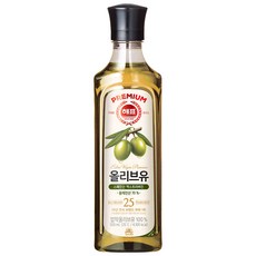 해표 압착 올리브유, 500ml, 2개