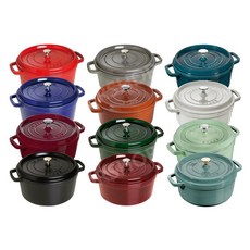 스타우브 냄비 솥밥 꼬꼬떼 라이스 무쇠솥 파스타 주물 양수, 칼라, 트러플 화이트 22cm