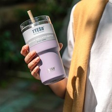 TYESO 진공 스텐 텀블러 보온보냉 대용량 마쉬멜로우, 라일락, 600ml, 1개