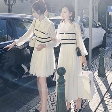 Dayi 프랑스 마제 여성 봄과 여름 2021 새로운 빅토리아 복고풍 프랑스 휴가 쉬폰 드레스 리뷰후기