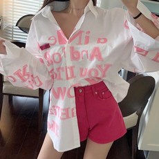 대박난박양 라즈베리무스 박시 셔츠 리뷰후기