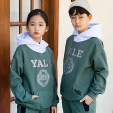 예일 자수 후드 (기모)