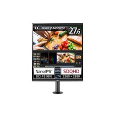 LG 듀얼업 모니터 28MQ780B 27.6인치/종횡비 1618 SDQHD2560×2880/Nano IPS 비광택/DCIP398%/USB TypeC HDMI×2 DisplayPort/스피커 탑재/높이조절 스위블 피벗, 1개