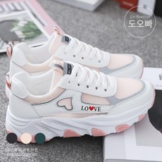 도오빠 여성 운동화 가죽 메쉬 캐주얼화 어글리 슈즈 ove 키높이 여자운동화 사계절 데일리템 리뷰후기