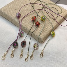 세노 유리꽃 구슬 마스크목걸이 마스크스트랩 마스크귀걸이