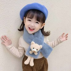 하이소미 귀여운 아동 곰이랑목도리