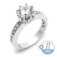 14K 반지 원 큐빅 화이트골드 여성반지 NAR7842 금반지