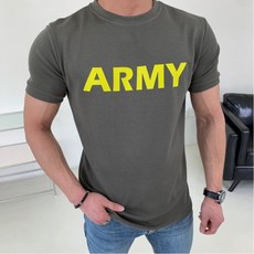 여름 데일리 머슬핏 아미 반팔티셔츠