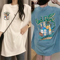 새로본 싹6078러드티반팔 빅사이즈 여름여성티여자미시 박스롱 6688까지 리뷰후기