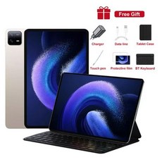 오리지널 글로벌 버전 태블릿 안드로이드 패드 6 프로 스냅드래곤 888 PC 5G 듀얼 SIM 카드 또는 와이파이 HD 4K 미 탭 16GB + 512GB, 없음, Gold add keyboard