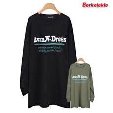 버클리클 에반 긴팔티 여성 티셔츠 여자 오버핏 긴팔 롱 티 롱티