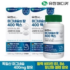 유한메디카 마그네슘 엔 탑 400 맥스 108g, 90정, 2개