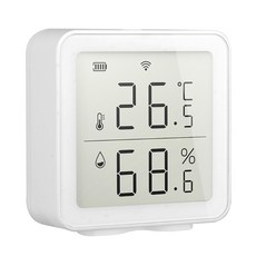 스마트 홈을위한 스마트 센서 LCD의 온도 및 습도 스마트 홈 Wi -Fi 실내 히그로미터 온도계 룸 액세서리를위한 디스플레이, 1개