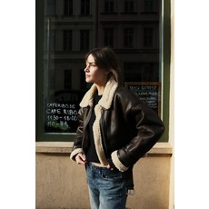 (국내) ZARA 더블 페이스드 크롭 점퍼 - 컬러 : 다크 브라운