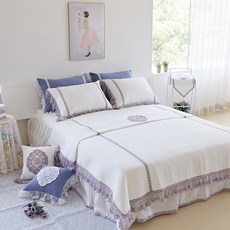 류금숙 여자의 여름 광목 바이오워싱 줄누비 침구 풀세트
