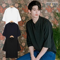 제스트진 네추럴 헨리넥 7부티셔츠 ZEZTS-16013