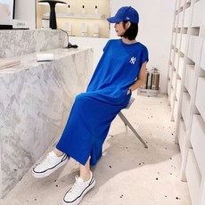 일상화보 시티즌 여성 반팔 롱 원피스 여름 데일리 캐쥬얼 캡소매 리뷰후기