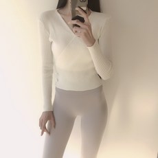 로라벨 단추 랩 필라테스복 요가복 필라테스옷 필라테스커버업 필라테스상의 요가 긴팔 집업 운동복 봄 여름 가을 간절기 리뷰후기