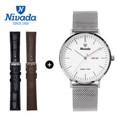 NIVADA 니바다 체인저블 남성용 캘린더 메탈시계 2종중 택1 니바다 쇼핑백 증정