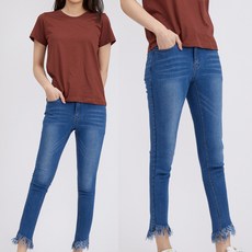 사입자a F576B 밑단 인디언 수술 청바지 여자청바지