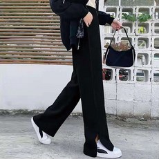 오버나인 여성용 데일리 밴딩 와이드 트임 팬츠 리뷰후기