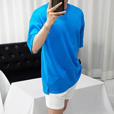 로니케이 특양면 비비드 오버핏 5부 반팔 티셔츠 8coor 리뷰후기