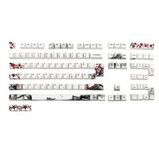 Plum Blossom Keycaps PBT 승화 기계식 키보드 키카브 111 Cherry MX 스위치를위한 Keys OEM 프로파일 개인화, 독일 사람