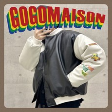  GOGO MAISON - 고바시티 자켓 빈티지 오버핏 패션 남자 여자 커플 